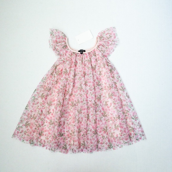 Zunie Floral Print Sleeveless Mesh Dress (3T) - Picture 11 of 14